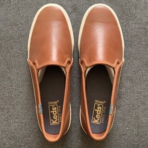 Keds Double Decker Leather Slip-On Sneaker, BNIB
